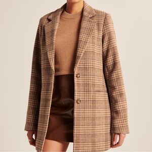 Abercrombie & Fitch brown stripped blazer in size small